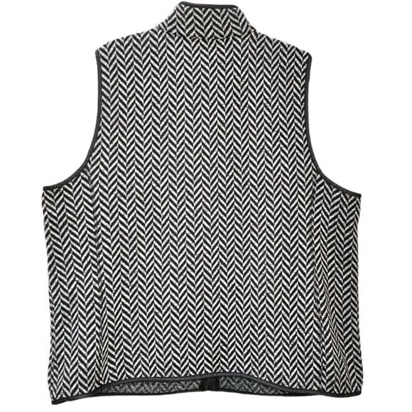 T by Talbots Herringbone Sweater Weight Vest in Grey Heather/Black Women’s 2X - Picture 4 of 6